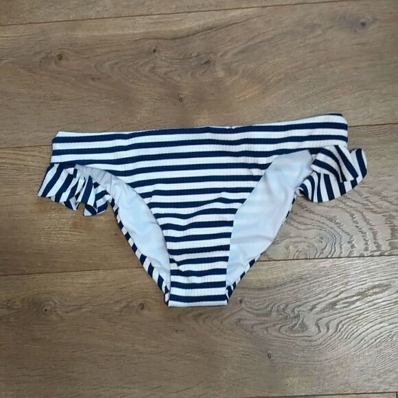 Bongo stripe ruffle swim bottom S NWT - Picture 3 of 8